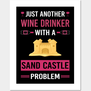 Wine Drinker Sand Castle Posters and Art